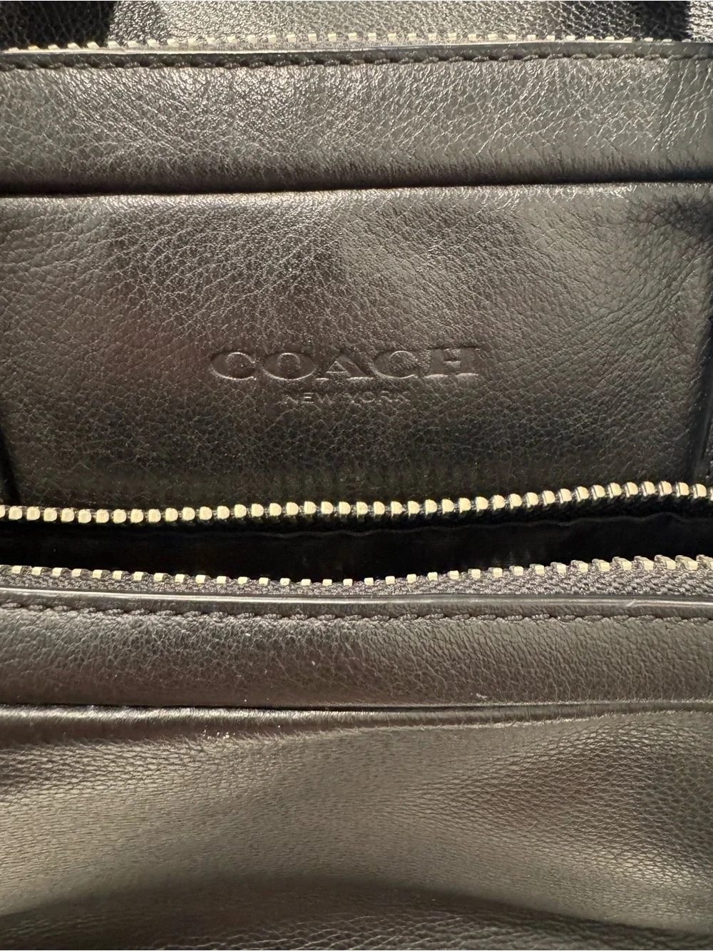 Coach Black Leather Laptop Briefcase